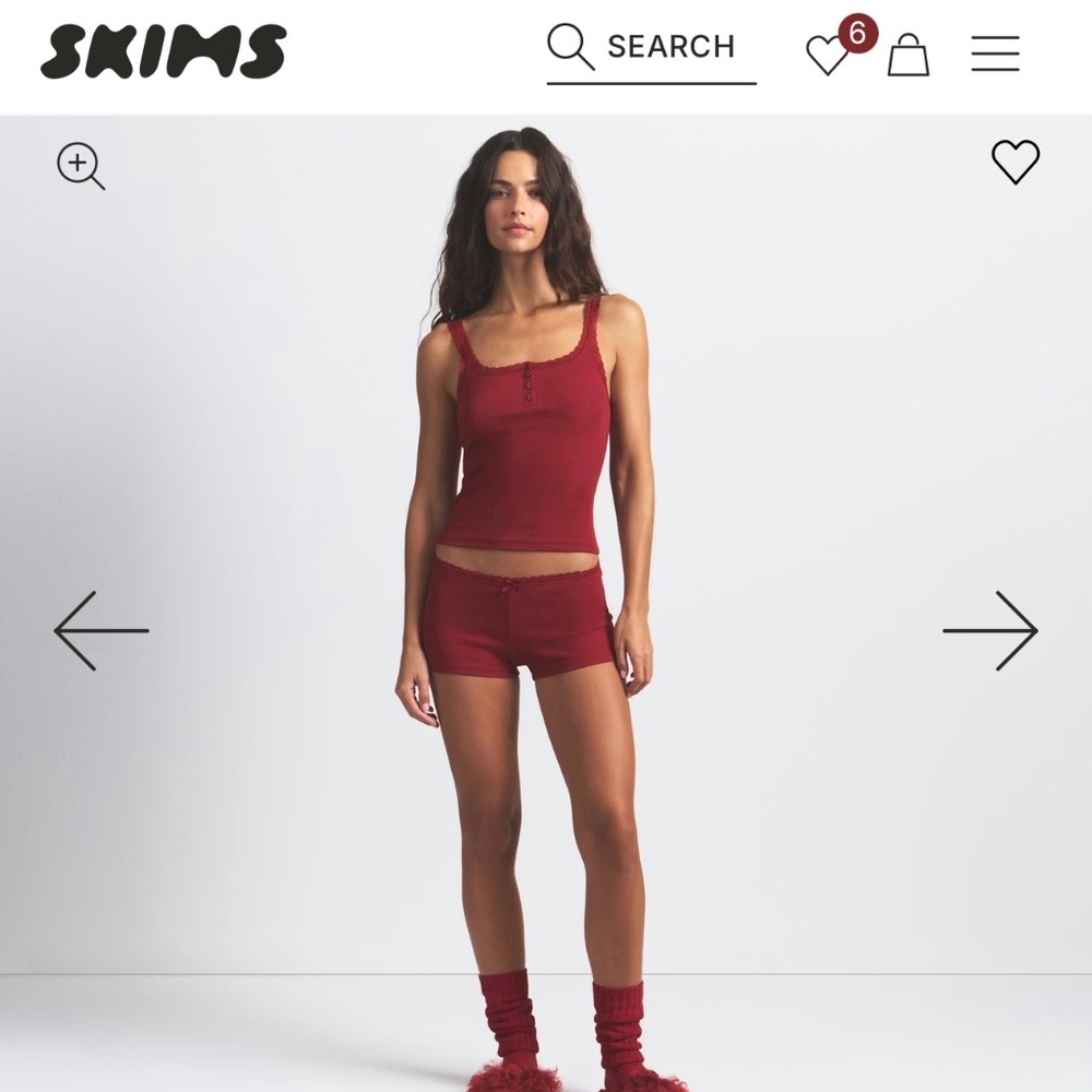 Skims Lace Tank and Short Set